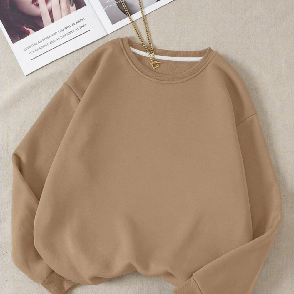 Solid Thermal Lined Sweatshirt